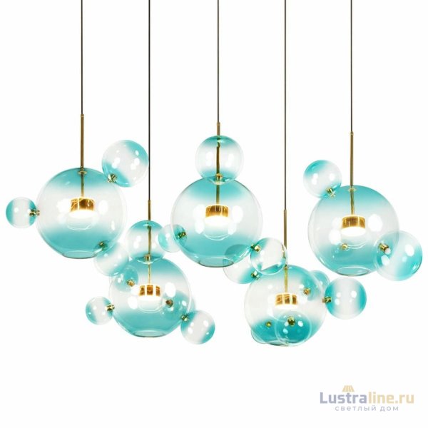 Подвесная люстра Loft IT Bolle 2027-S5 Blue Подвесная люстра Loft IT Bolle 2027-S5 Blue