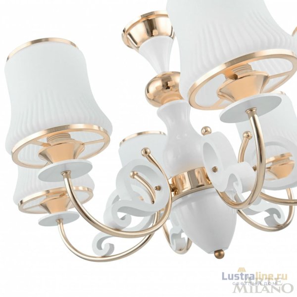 Подвесная люстра Arte Milano Florentia-1097 301097/6 Wh/Gd Подвесная люстра Arte Milano Florentia-1097 301097/6 Wh/Gd