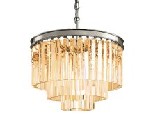 Подвесная люстра Delight Collection 1920s Odeon KR0387P-6 chrome/amber