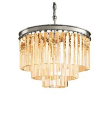 Подвесная люстра Delight Collection 1920s Odeon KR0387P-6 chrome/amber