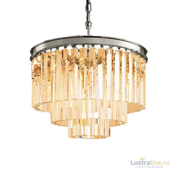 Подвесная люстра Delight Collection 1920s Odeon KR0387P-6 chrome/amber
