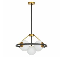 Подвесная люстра Lumina Deco Donzano LDP 8034-5 BK+WT