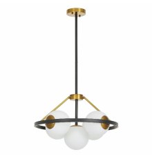 Подвесная люстра Lumina Deco Donzano LDP 8034-5 BK+WT