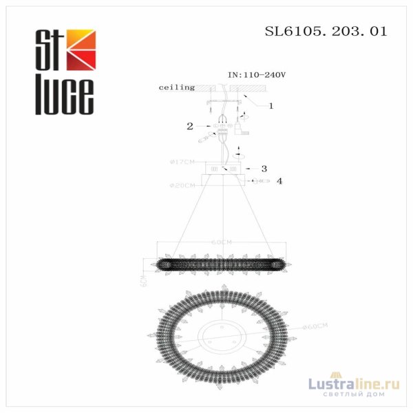 Подвесная люстра ST Luce Lucchero SL6105.203.01