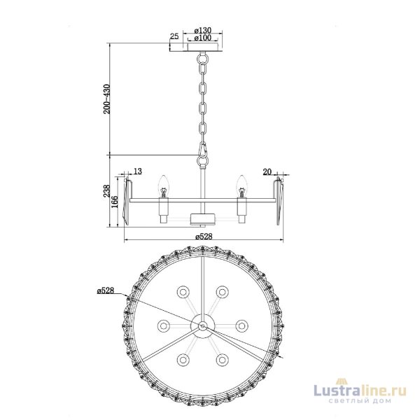 Подвесная люстра Maytoni Puntes MOD043PL-06CH