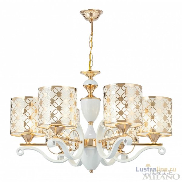 Подвесная люстра Arte Milano Florentia-3097 303097/6 Wh/Gd Подвесная люстра Arte Milano Florentia-3097 303097/6 Wh/Gd