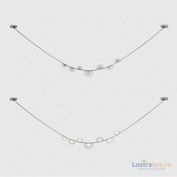 Подвесная люстра Crystal Lux BOSQUE SP7 L3000 GREY/TRANSPARENT Подвесная люстра Crystal Lux BOSQUE SP7 L3000 GREY/TRANSPARENT