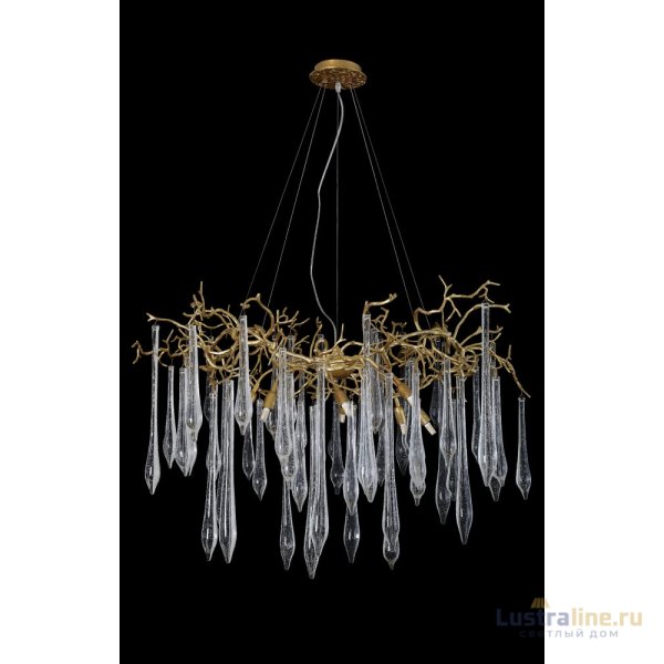 Подвесная люстра Crystal Lux Reina REINA SP8 D1000 GOLD PEARL