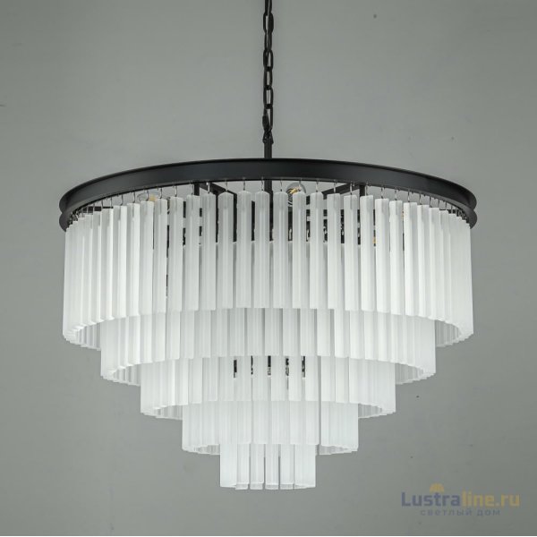 Подвесная люстра Delight Collection 1920s Odeon KR0387P-10A black/frost