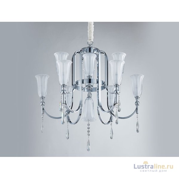 Подвесная люстра Newport 4800 4806+4/C chrome М0068413 Подвесная люстра Newport 4800 4806+4/C chrome М0068413