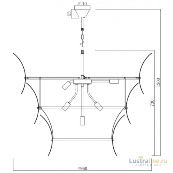 Подвесная люстра iLamp Gramercy 15602-19 ANB+CL Подвесная люстра iLamp Gramercy 15602-19 ANB+CL