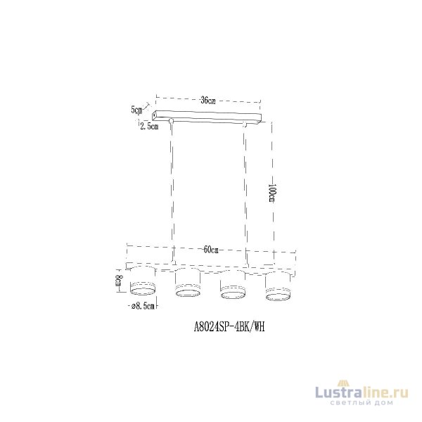 Подвесная люстра Arte Lamp Legacy A8024SP-4BK Подвесная люстра Arte Lamp Legacy A8024SP-4BK