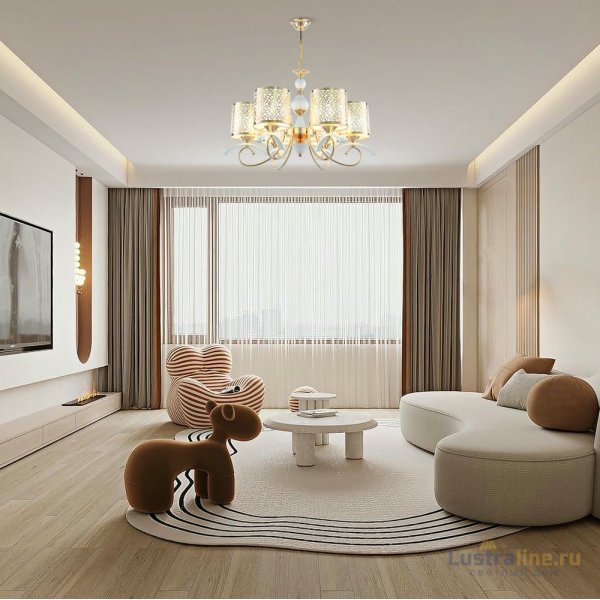 Подвесная люстра Arte Milano Florentia-9787 309787/6 Wh/Gd Подвесная люстра Arte Milano Florentia-9787 309787/6 Wh/Gd