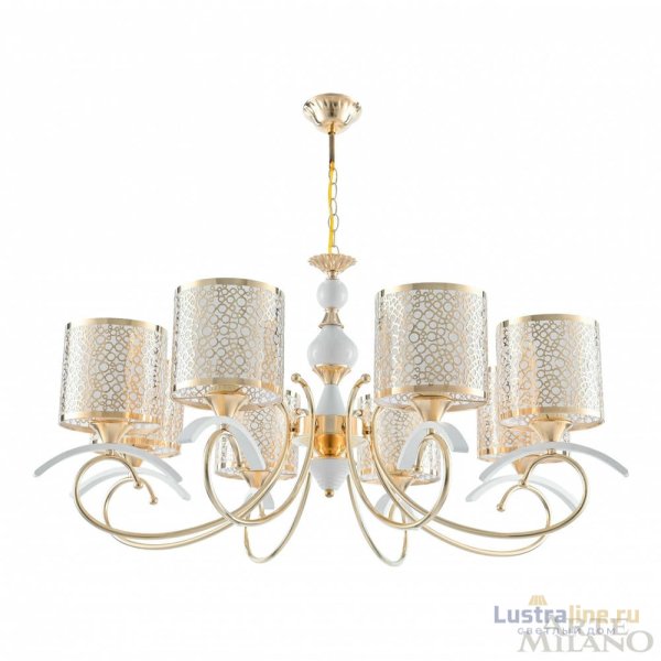 Подвесная люстра Arte Milano Florentia-9787 309787/8 Wh/Gd Подвесная люстра Arte Milano Florentia-9787 309787/8 Wh/Gd