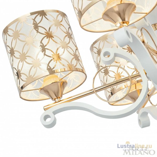 Подвесная люстра Arte Milano Florentia-3097 303097/8 Wh/Gd Подвесная люстра Arte Milano Florentia-3097 303097/8 Wh/Gd