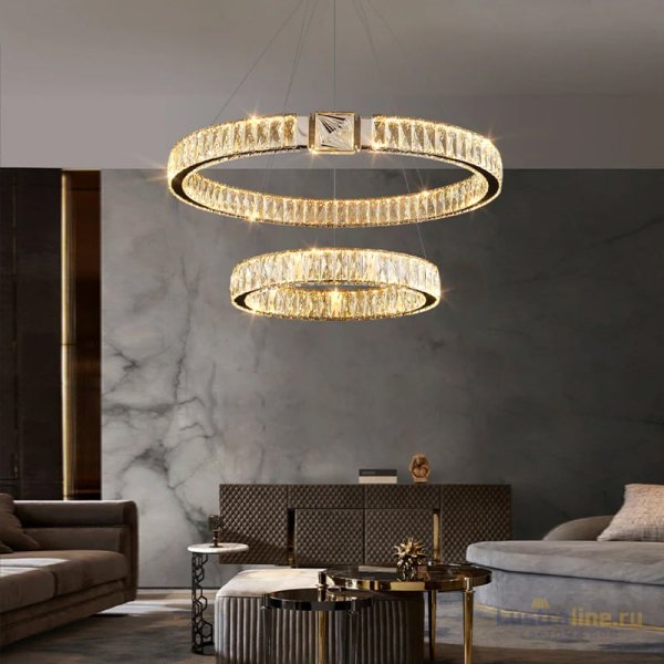 Подвесная люстра Delight Collection D8010P/2R/D600+400 gold Подвесная люстра Delight Collection D8010P/2R/D600+400 gold