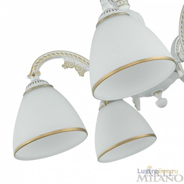 Подвесная люстра Arte Milano 340837/5 WT+G Подвесная люстра Arte Milano 340837/5 WT+G