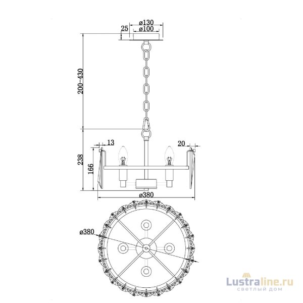 Подвесная люстра Maytoni Puntes MOD043PL-04CH