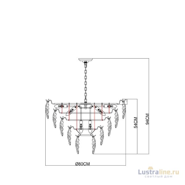 Подвесная люстра Arte Lamp Lilly A4070LM-12GO Подвесная люстра Arte Lamp Lilly A4070LM-12GO