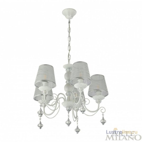 Подвесная люстра Arte Milano 347620/5 WT+SL Подвесная люстра Arte Milano 347620/5 WT+SL