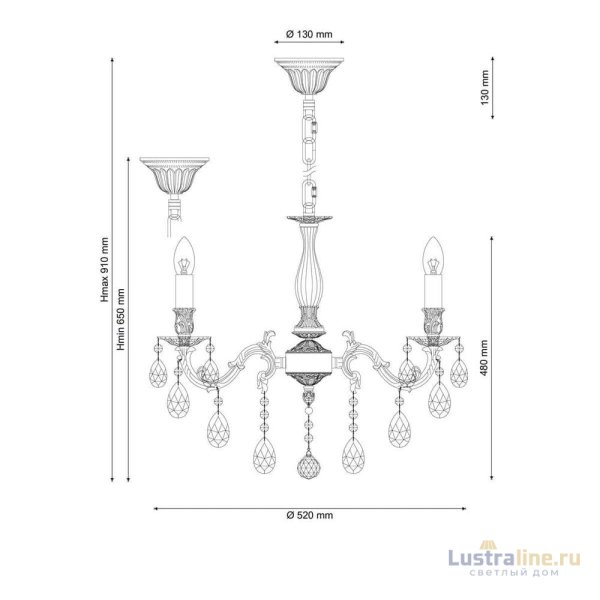 Подвесная люстра Lucia Tucci Firenze 141.5 Coffe Gold