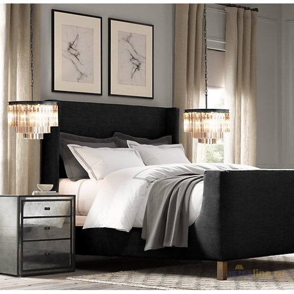 Подвесная люстра Delight Collection 1920s Odeon KR0387P-6 black/clear Подвесная люстра Delight Collection 1920s Odeon KR0387P-6 black/clear
