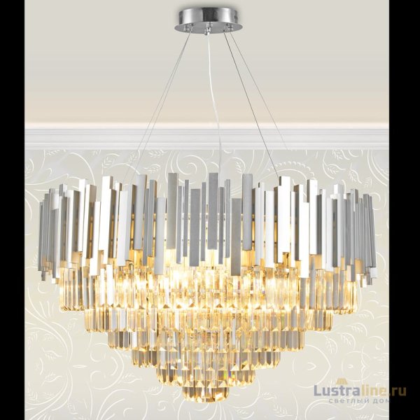Подвесная люстра Natali Kovaltseva VERTIGO 81440/12C SILVER