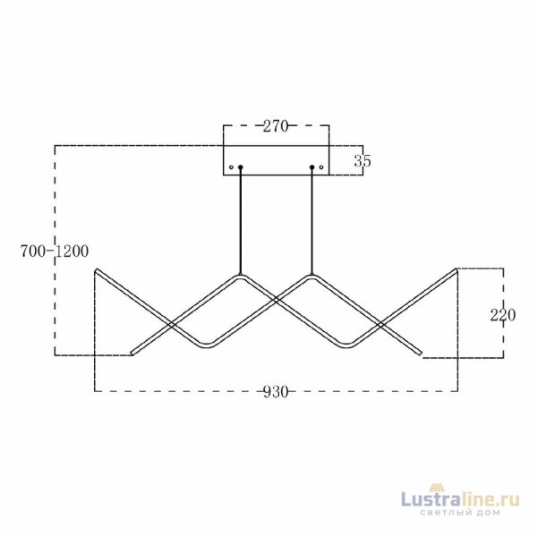 Подвесная люстра Escada Zigzag 10208/S LED