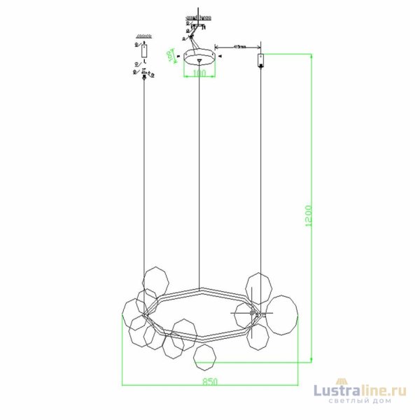 Подвесная люстра Kink Light Иона 09408-15,19