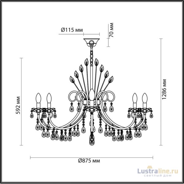 Подвесная люстра Odeon Light Versia 4977/10 Подвесная люстра Odeon Light Versia 4977/10
