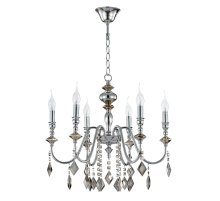 Подвесная люстра Crystal Lux MERCEDES SP6 CHROME/SMOKE