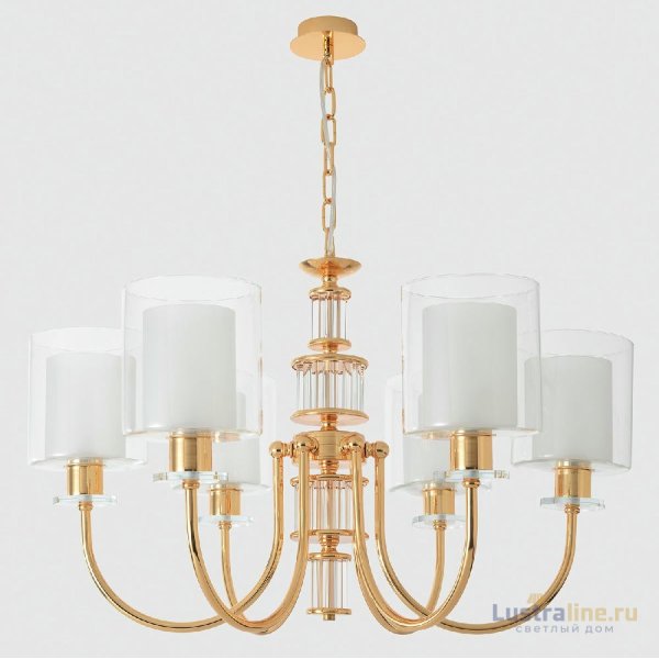 Подвесная люстра Crystal Lux ELENA SP6 GOLD