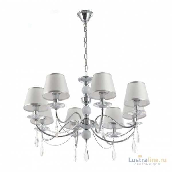 Подвесная люстра Arte Milano 342109/8 CR+LWT Подвесная люстра Arte Milano 342109/8 CR+LWT