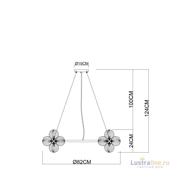 Подвесная люстра Arte Lamp Etereo A5261LM-25GO