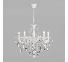 Подвесная люстра Eurosvet 10108/5 белый/прозрачный хрусталь Strotskis