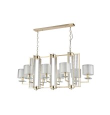 Подвесная люстра Crystal Lux Nicolas NICOLAS SP8 L1000 GOLD/WHITE