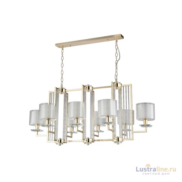 Подвесная люстра Crystal Lux Nicolas NICOLAS SP8 L1000 GOLD/WHITE Подвесная люстра Crystal Lux Nicolas NICOLAS SP8 L1000 GOLD/WHITE