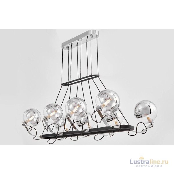 Подвесная люстра Lumina Deco LDP 9110-8-PR BK+CHR Подвесная люстра Lumina Deco LDP 9110-8-PR BK+CHR