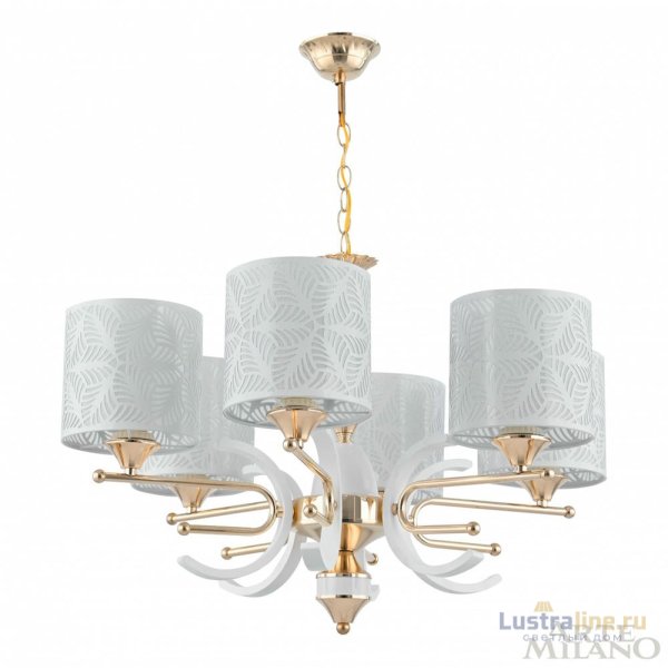 Подвесная люстра Arte Milano Florentia-2097 302097/6 Wh/Gd Подвесная люстра Arte Milano Florentia-2097 302097/6 Wh/Gd
