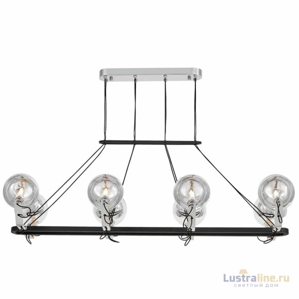 Подвесная люстра Lumina Deco LDP 9110-8-PR BK+CHR Подвесная люстра Lumina Deco LDP 9110-8-PR BK+CHR