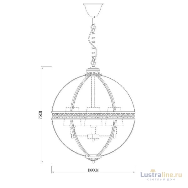 Подвесная люстра Delight Collection Residential KM0115P-4L nickel