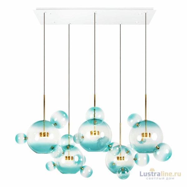 Подвесная люстра Loft IT Bolle 2027-S5 Blue Подвесная люстра Loft IT Bolle 2027-S5 Blue
