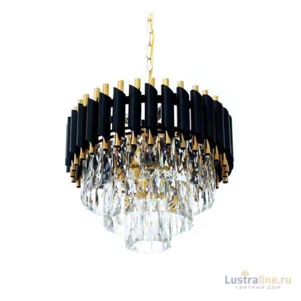 Подвесная люстра Lumina Deco Funneli LDP 6003-400 BK+F.GD