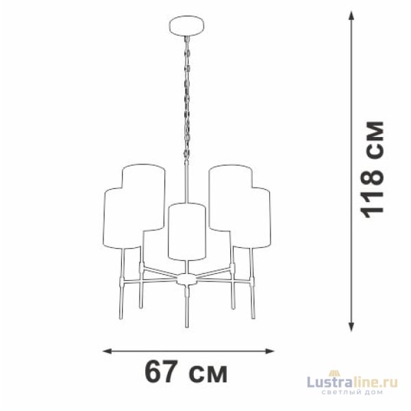 Подвесная люстра Vitaluce V2863-1/5 Подвесная люстра Vitaluce V2863-1/5