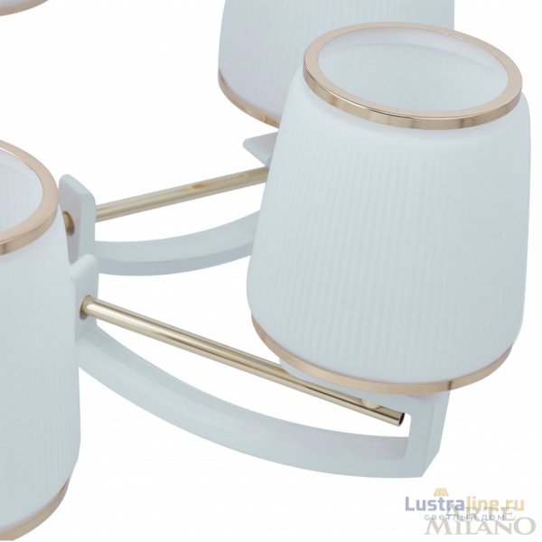 Подвесная люстра Arte Milano Florentia-2457 302457/8 Wh/Gd Подвесная люстра Arte Milano Florentia-2457 302457/8 Wh/Gd