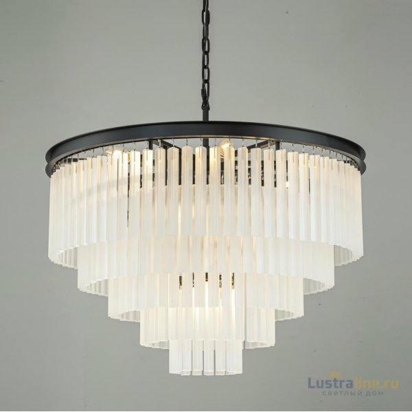 Подвесная люстра Delight Collection 1920s Odeon KR0387P-10A black/frost