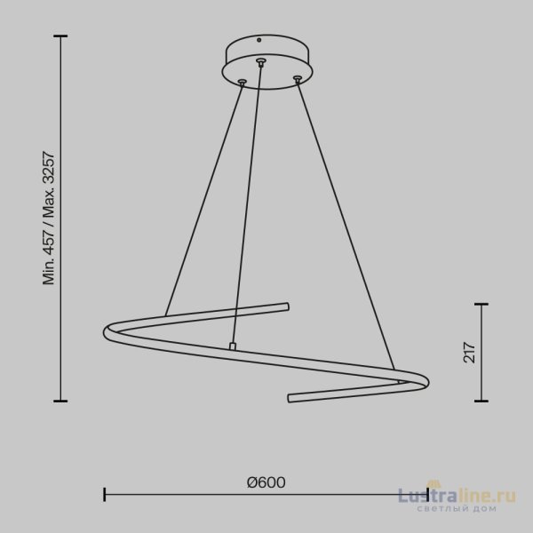 Подвесная люстра Maytoni Curve MOD242PL-L33BK