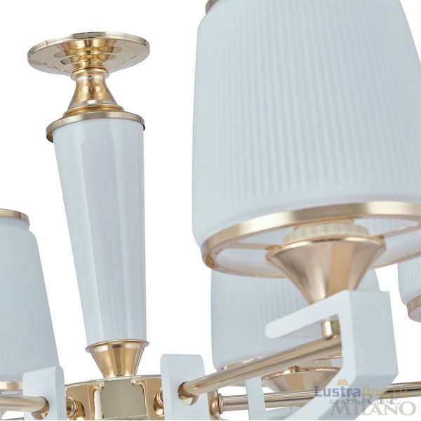 Подвесная люстра Arte Milano Florentia-2457 302457/8 Wh/Gd Подвесная люстра Arte Milano Florentia-2457 302457/8 Wh/Gd