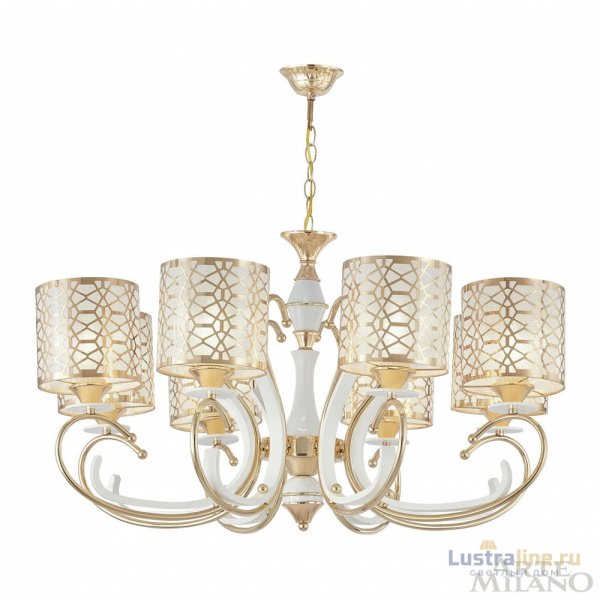 Подвесная люстра Arte Milano Florentia-1237 301237/8 Wh/Gd Подвесная люстра Arte Milano Florentia-1237 301237/8 Wh/Gd