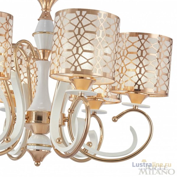 Подвесная люстра Arte Milano Florentia-1237 301237/6 Wh/Gd Подвесная люстра Arte Milano Florentia-1237 301237/6 Wh/Gd
